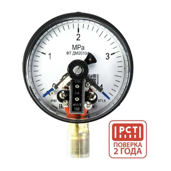 Манометр Физтех ДМ2010ф исп V 0-4 МПа кт.1,5 d.100 IP40 M20_1,5 РШ 4687205623973