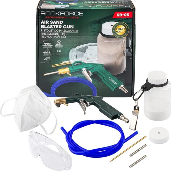 Пневмопистолет пескоструйный Rockforce RF-SB-05(67209) Пневмопистолет пескоструйный Rockforce RF-SB-05(67209)