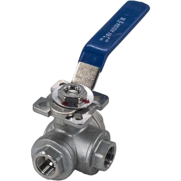 Кран шаровый NEWKEY трехходовой (L-тип) нержавеющий, AISI316 DN10 (3/8), (CF8M), PN64 NK-BTl10/6 Кран шаровый NEWKEY трехходовой (L-тип) нержавеющий, AISI316 DN10 (3/8), (CF8M), PN64 NK-BTl10/6