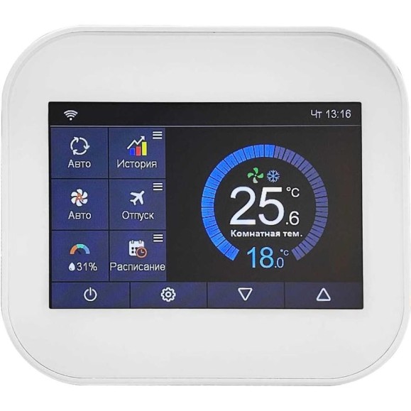 Термостат электронный KRAFTAIR MC6-4FI2 WHITE Термостат электронный KRAFTAIR MC6-4FI2 WHITE
