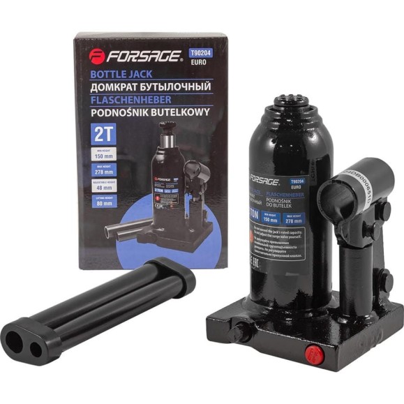 Домкрат бутылочный 2 т с клапаном Forsage F-T90204(Euro)(9599) F-T90204/Euro/(9599)