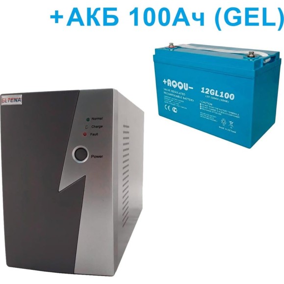 Комплект ИБП ELTENA Intelligent 500LT2 (300Вт) + гелевая АКБ AQQU 12GL100 (12В, 100Ач, GEL) I500LT2/12GL100 Комплект ИБП ELTENA Intelligent 500LT2 (300Вт) + гелевая АКБ AQQU 12GL100 (12В, 100Ач, GEL) I500LT2/12GL100