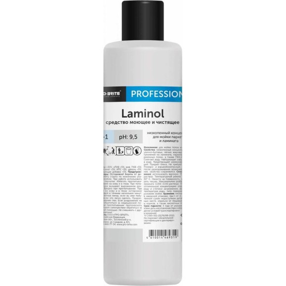 Моющий концентрат для ламината и паркета PRO-BRITE LAMINOL 1 л 023-1 Моющий концентрат для ламината и паркета PRO-BRITE LAMINOL 1 л 023-1