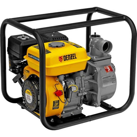 Бензиновая мотопомпа для чистой воды DENZEL PX-50, 7 л.с., 2, 600 л/мин, глуб 8 м,напор 30 м/ 99201 Бензиновая мотопомпа для чистой воды DENZEL PX-50, 7 л.с., 2, 600 л/мин, глуб 8 м,напор 30 м/ 99201