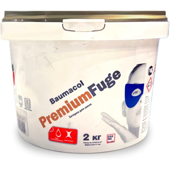 Затирка для швов эластичная BAUMIT Baumacol PremiumFuge, Светло-коричневый, 2 кг,Светло-коричневый,2 кг (1627)
