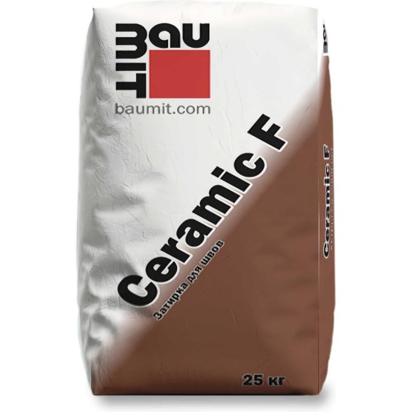 Затирка для швов Baumit полусухой консистенции Ceramic F, Светло-серый, 25 кг, Светло-серый, 25 кг (1612)
