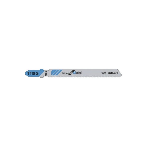 Пилки T118G для лобзика по металлу 3 шт. (67 мм; HSS) BOSCH 2.608.631.674