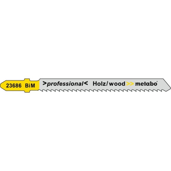 Пилки по дереву T101BRF (75х2.5 мм, BIM, 5 шт.) Metabo 623686000 Пилки по дереву T101BRF (75х2.5 мм, BIM, 5 шт.) Metabo 623686000
