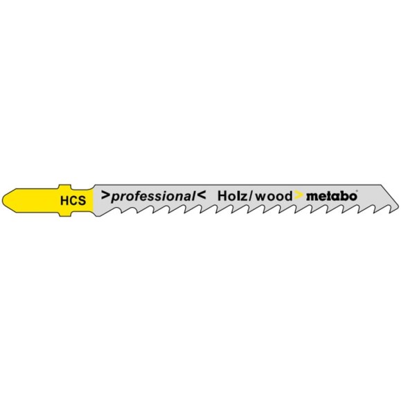 Пилка по дереву T144D Professional (25 шт; 75 мм; HCS) для лобзиков Metabo 623690000