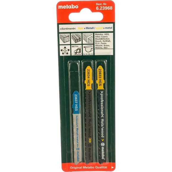 Metabo набор пилок 3шт. (T101B, T144D, T118A) 623968000 Metabo набор пилок 3шт. (T101B, T144D, T118A) 623968000