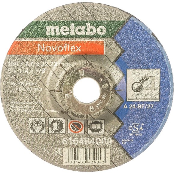 Диск шлифовальный Novoflex по металлу (150x22,2х6 мм) Metabo 616464000 Диск шлифовальный Novoflex по металлу (150x22,2х6 мм) Metabo 616464000