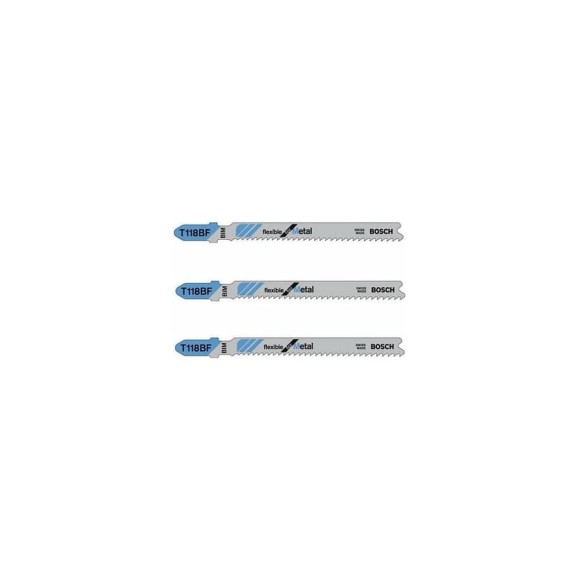 Пилки для лобзика по металлу (67 мм; 3 шт.) T118BF Bosch 2608636232
