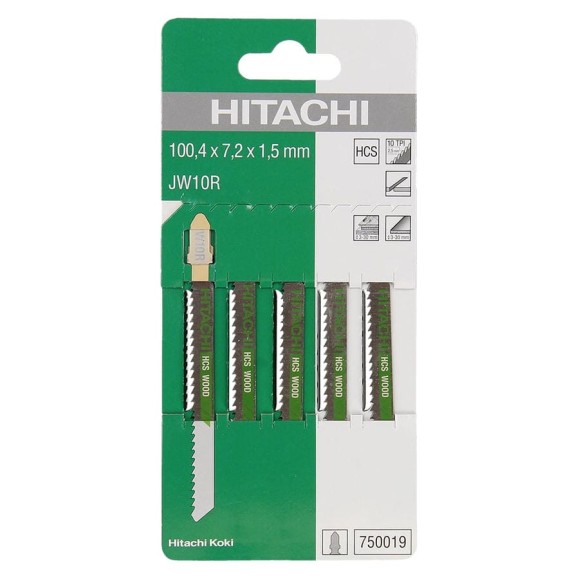 Пилка для лобзика по дереву JW10R HCS T101 BR (5 шт; 100.4 мм) Hitachi HTC-750019 Пилка для лобзика по дереву JW10R HCS T101 BR (5 шт; 100.4 мм) Hitachi HTC-750019