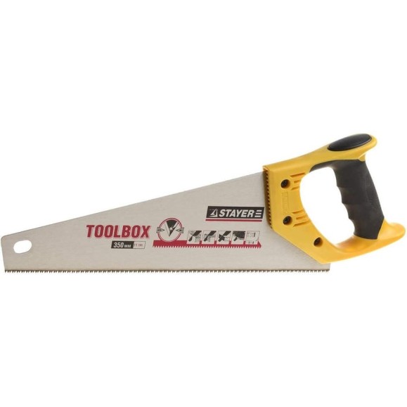 Ножовка по дереву TOOLBOX 350 мм STAYER 2-15091-45 Ножовка по дереву TOOLBOX 350 мм STAYER 2-15091-45
