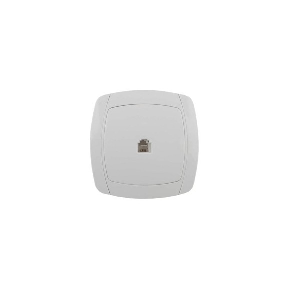 Одинарная телефонная розетка СВЕТОЗАР CITY LIGHT SV-54217-W