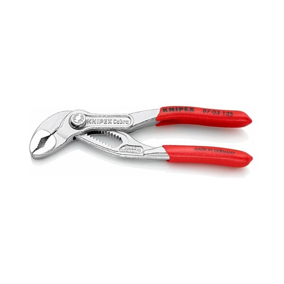 Переставные клещи с фиксатором KNIPEX COBRA 25 мм (1"), L-125 мм, хром, 1-к ручки KN-8703125