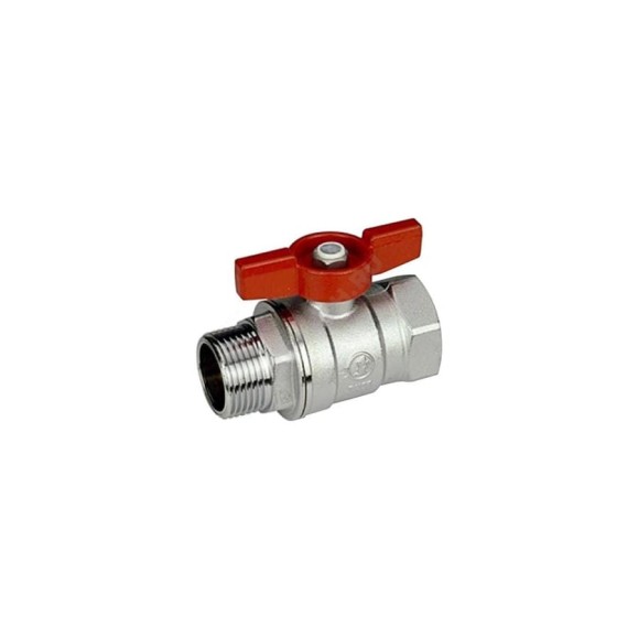 Шаровой кран Giacomini латунь хром R254D 20 Ру42 ВР/НР бабочка R254X004 007-0908