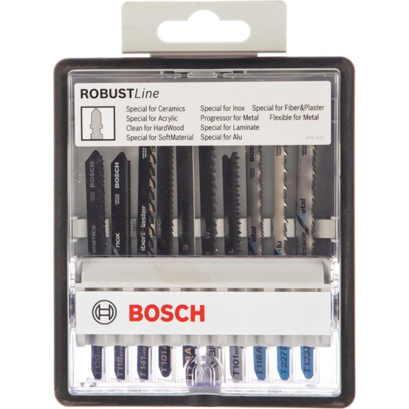 Набор пильных полотен для лобзика (10 шт.) Bosch 2607010574