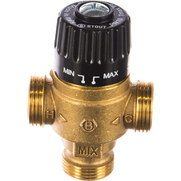 Термостатический смесительный клапан STOUT 3/4 НР, 30-65°С, KV 1.8 SVM-0125-186520 RG008TIGGRRJBK Термостатический смесительный клапан STOUT 3/4 НР, 30-65°С, KV 1.8 SVM-0125-186520 RG008TIGGRRJBK
