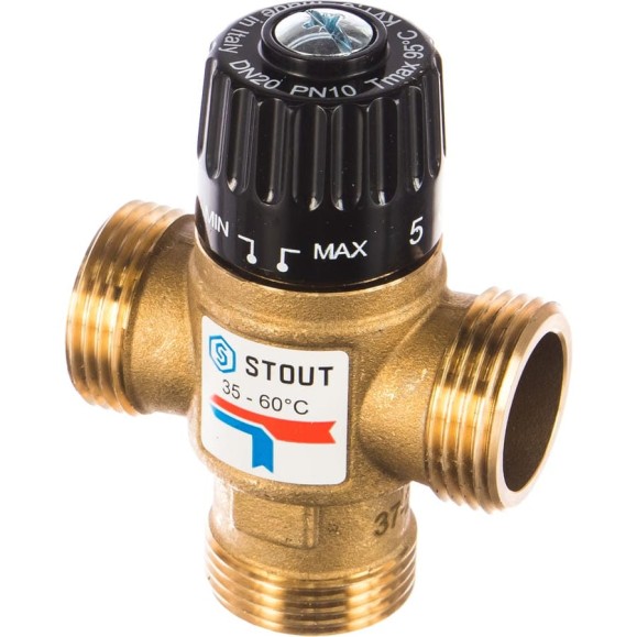Термостатический смесительный клапан STOUT 1 SVM-0120-166025 RG008TIGFKCNQF