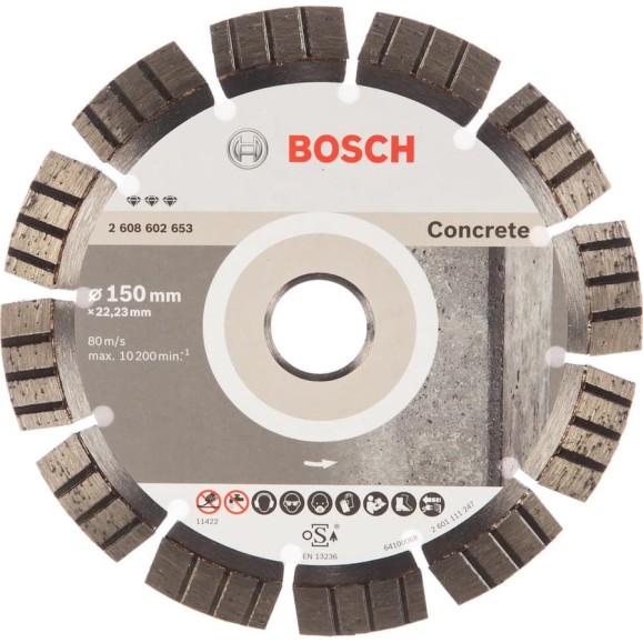 Диск алмазный Best for Concrete для УШМ по бетону (150х22,23 мм) BOSCH 2.608.602.653 Диск алмазный Best for Concrete для УШМ по бетону (150х22,23 мм) BOSCH 2.608.602.653
