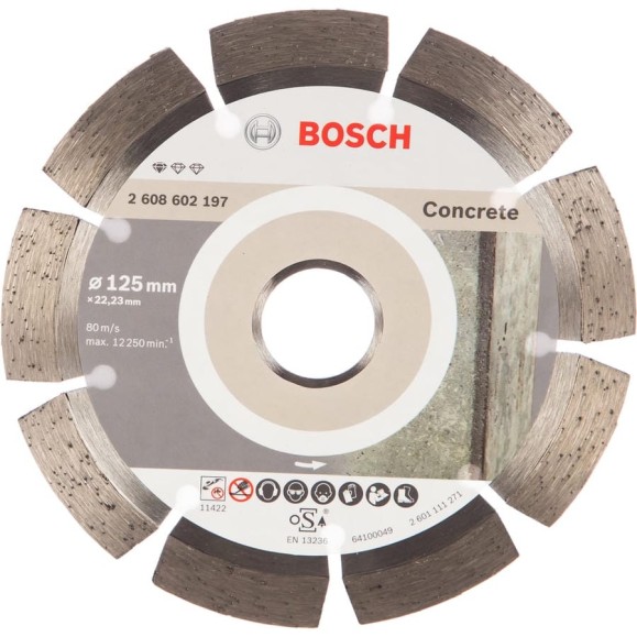 Диск алмазный Standard for Concrete по бетону 125х22,23 мм Bosch 2.608.602.197
