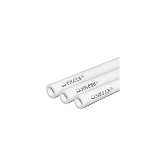 Труба VALFEX PP-R белая Дн 50х8.3, Ру 20, SDR6 80 С, 4 м 10102050 033-2113