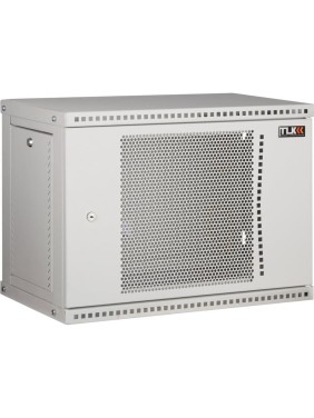 Настенный разборный шкаф TLK 19, 12U, перфорированная дверь, серый TWI-126045-R-P-GY
