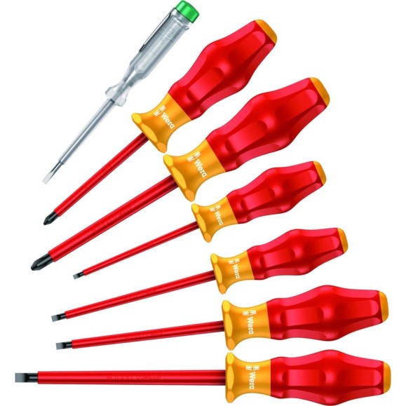 Набор диэлектрических отверток 1160i/7 SATZ 6TLG / 6 PCS WERA WE-031575 Набор диэлектрических отверток 1160i/7 SATZ 6TLG / 6 PCS WERA WE-031575