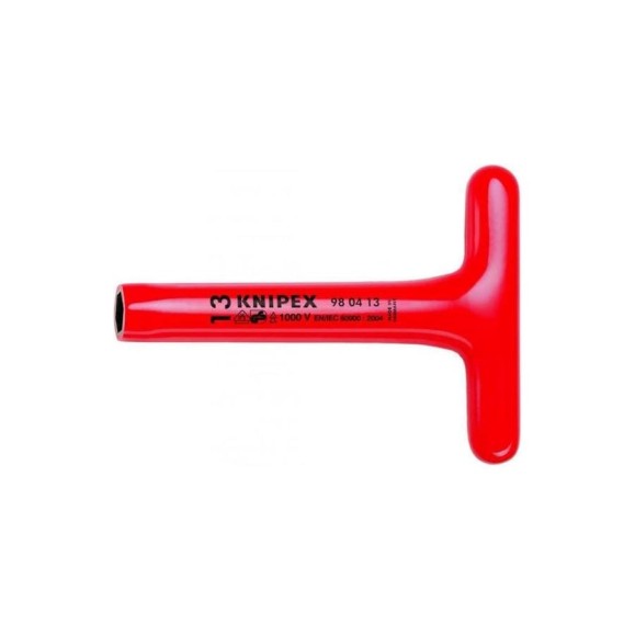 Торцовый ключ с Т-образной ручкой KNIPEX KN-980419, до 1000 В