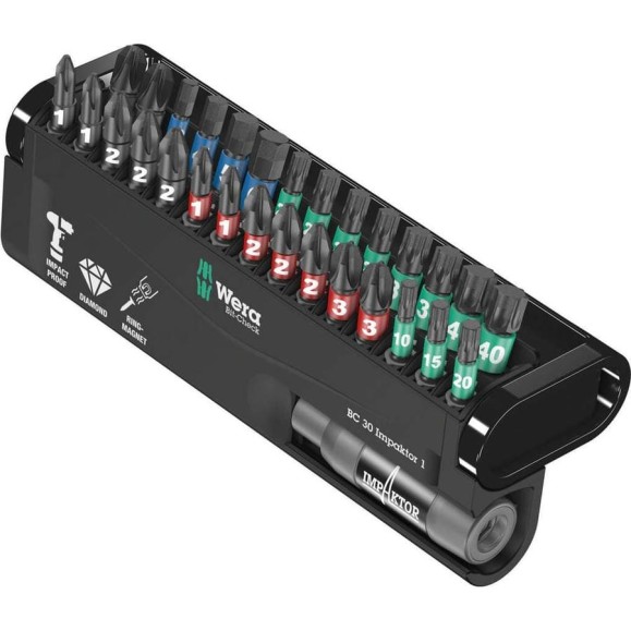 Набор насадок и держателей WERA Импактор 8755/ -9/IMP DC 25MM BITS WE-057690 Набор насадок и держателей WERA Импактор 8755/ -9/IMP DC 25MM BITS WE-057690