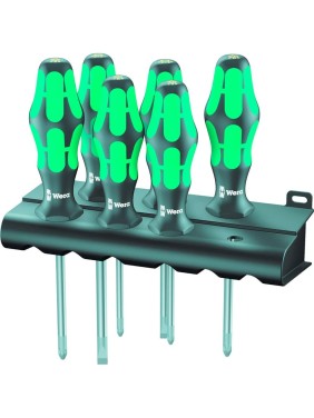 Набор отверток Wera, Kraftform Plus Lasertip с подставкой, 6 предметов, WE-105622