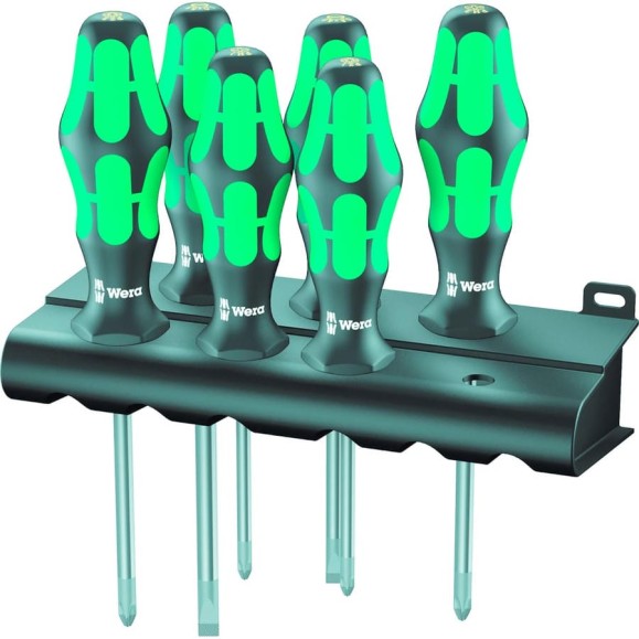 Набор отверток Wera, Kraftform Plus Lasertip с подставкой, 6 предметов, WE-105622 Набор отверток Wera, Kraftform Plus Lasertip с подставкой, 6 предметов, WE-105622