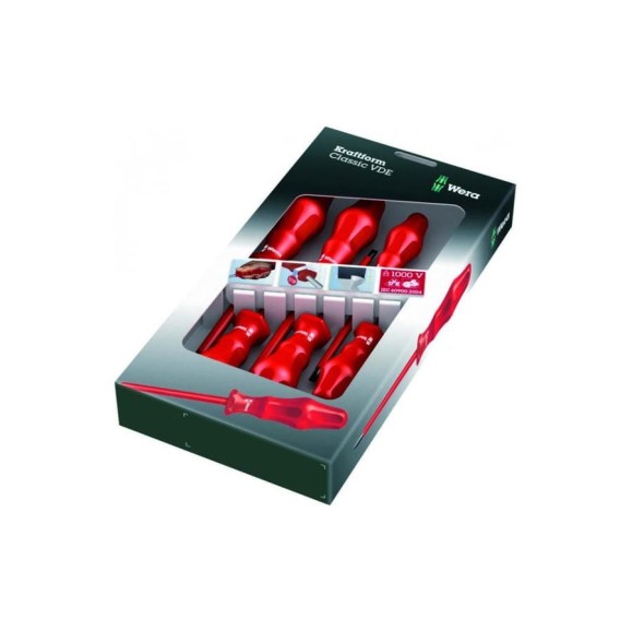 Набор диэлектрических отверток 1000 V 1760i/6 SATZ 6TLG / 6 PCS WERA WE-031282