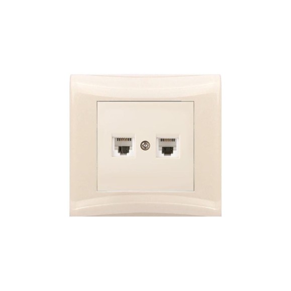 Розетка для компьютера и телефона Volsten V01-12-M10-S Magenta 9053