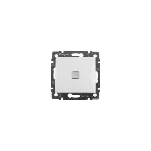 Переключатель Legrand одноклавишный с индикацией Legrand Valena 10А 250В схема 6T безвинтовые зажимы белый 774425