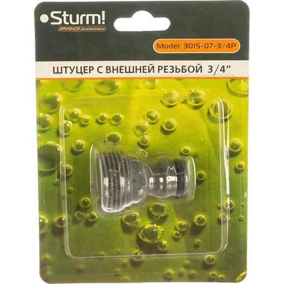 Штуцер с внешней резьбой Sturm Professional 3015-07-3/4P 348221 Штуцер с внешней резьбой Sturm Professional 3015-07-3/4P 348221