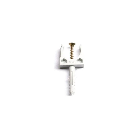 Держатель для труб DKC клипса d25мм+дюбель с винтом 100шт 51325DIY