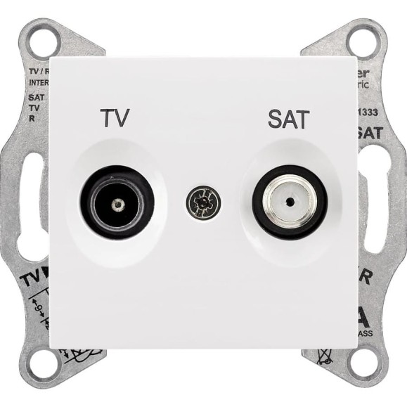 Розетка TV/SAT Schneider Electric Sedna Бел проходная 4dB SE SDN3401921