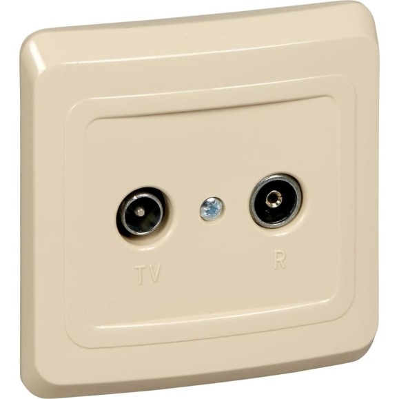 Розетка TV+FM Systeme Electric 1-м CП Этюд оконечн. крем. SchE TVC-001K