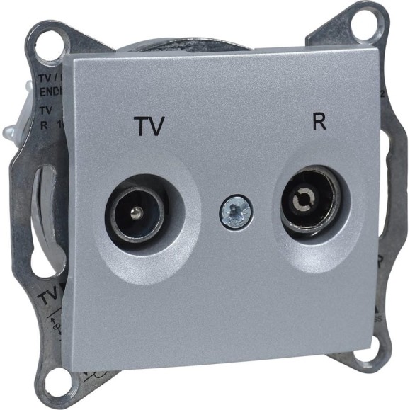 Розетка TV/R Systeme Electric Sedna Алюминий оконечная 1dB SE SDN3301660