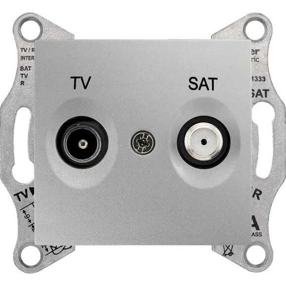 Розетка TV/SAT Systeme Electric Sedna Алюминий оконечная 1dB SE SDN3401660