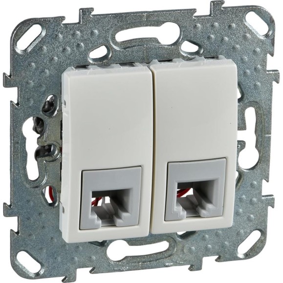 Телефонная розетка Systeme Electric Unica Беж 2-ая 4 контакта MGU5.9090.25ZD Телефонная розетка Systeme Electric Unica Беж 2-ая 4 контакта MGU5.9090.25ZD