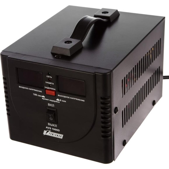 Стабилизатор напряжения Powerman 1ф 1 кВА AVS 1000 D Black 6015736
