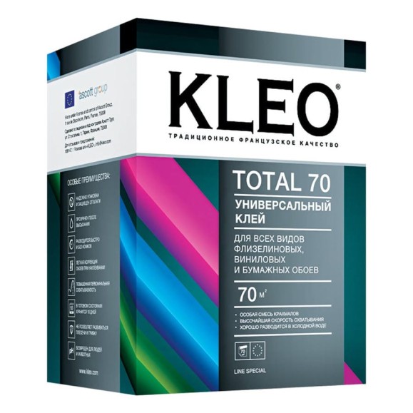 Универсальный обойный клей KLEO сыпучий 075 TOTAL 70
