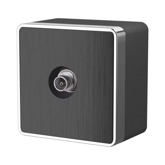 ТВ-розетка WERKEL W5083004 оконечная Gallant графит рифленый a051343 ТВ-розетка WERKEL W5083004 оконечная Gallant графит рифленый a051343