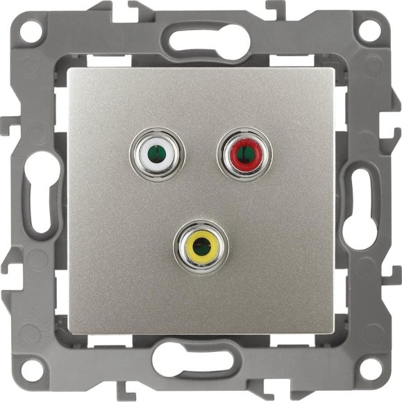 Розетка RCA ЭРА 12-3113-15 IP20, 12, перламутр Б0027480