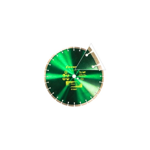 Диск алмазный по бетону 400х25,4х10 мм CHAMPION Гранит PRO Laser Granite C1607 Диск алмазный по бетону 400х25,4х10 мм CHAMPION Гранит PRO Laser Granite C1607