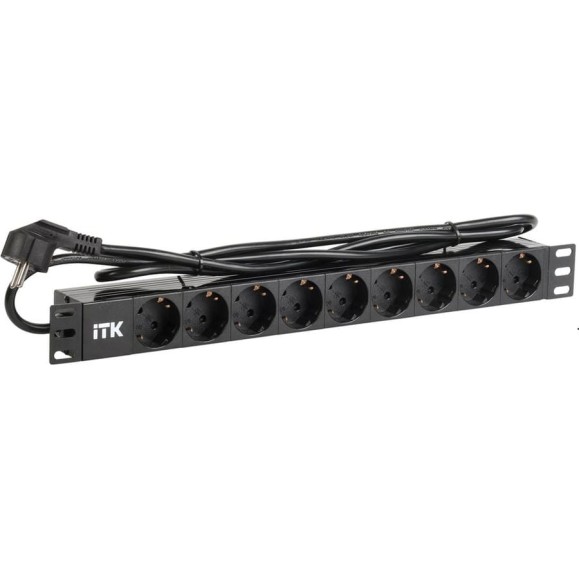 Блок розеток ITK 9 мест PDU шнур 2м, вилка PH22-9D1