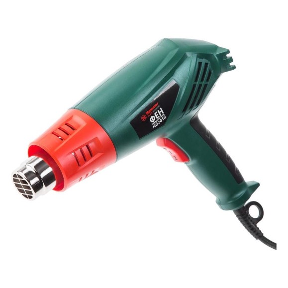 Технический фен Flex 2200 Вт, 350/600С, 200/500 л/мин., насадки, тепл. защита HG2010